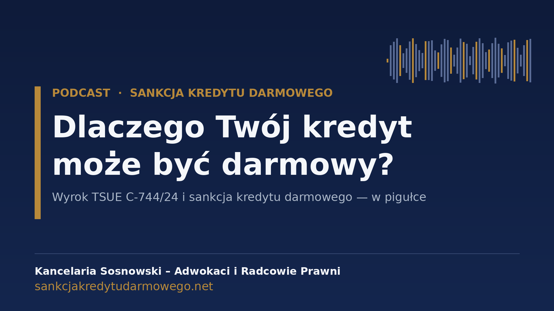 Okładka: Dlaczego Twój kredyt może być darmowy? — podcast o SKD i wyroku TSUE C-744/24